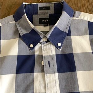 JCrew Buffalo Blue Shirt
